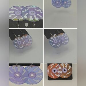 Taylor Swift 1989 Vinyl Album ColorShift Reflective Earrings HypoAllergenic